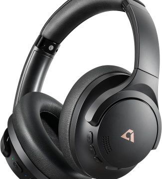 1Mii Y8 Hybrid Active Noise Cancelling Headphones, Hi-Res LDAC Wireless Audio, 75H Ultra-Long Playtime, Comfort Fit & Foldable Over Ear Bluetooth Headphones for Travel, Home, Office -Black