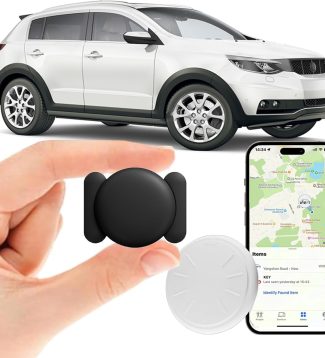 Car GPS Tracking Device for Vehicles,Cars etc,1PCS Real Time GPS Tracker for Car Work with Find My (iOS Only),Tracking Devices for Cars Hidden with Magnetic Case,No Monthly Fee(Black)